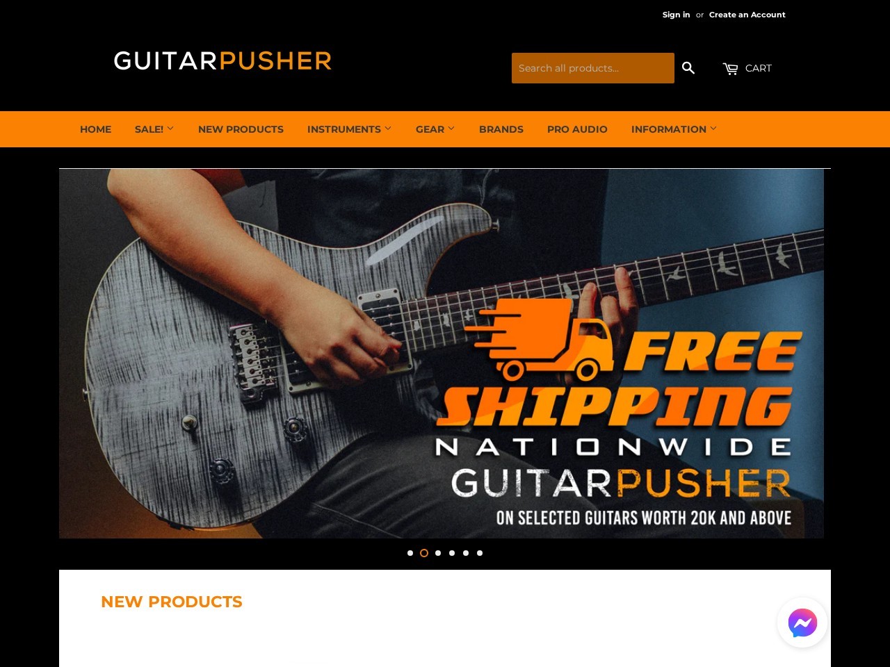 Guitar Pusher Gallery Makati — Website Preview