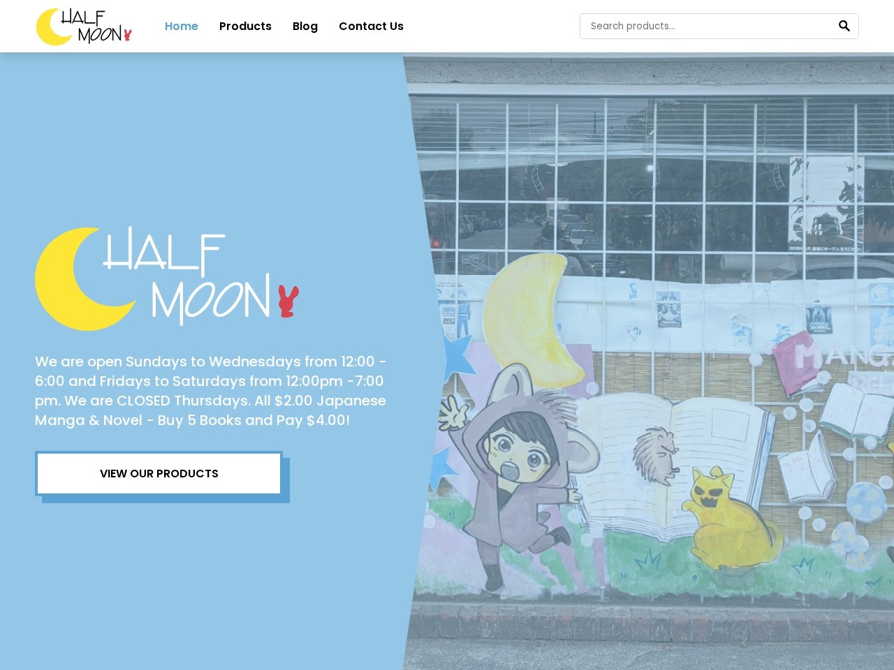 Half Moon Bookstore — Website Preview