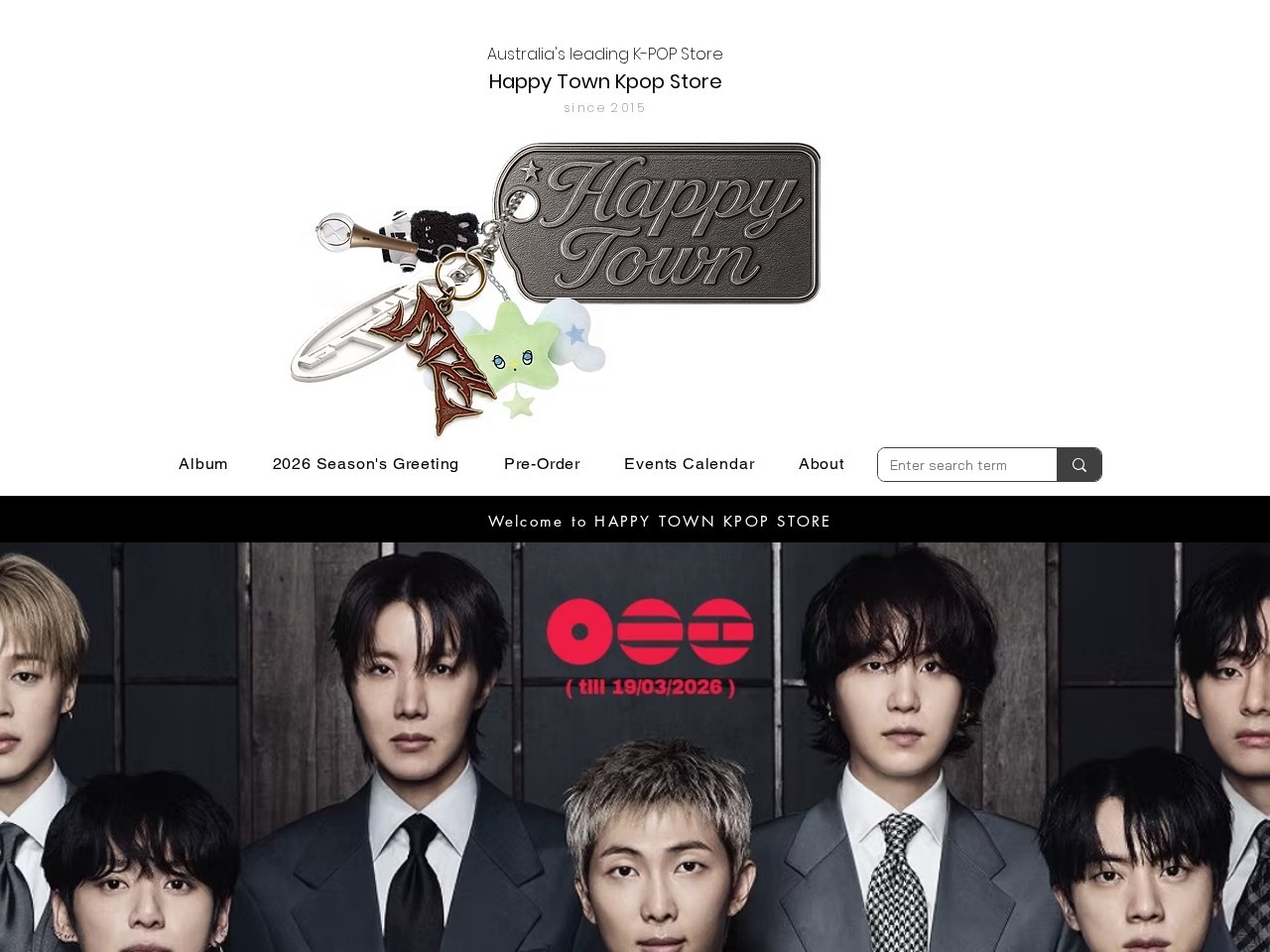 HappyTown Kpop Store — Website Preview