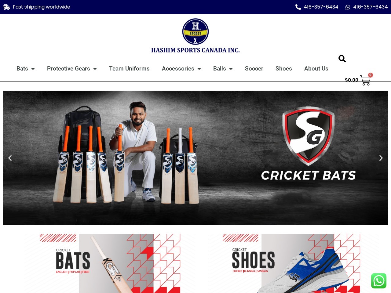 HASHIM SPORTS CANADA INC. — Website Preview