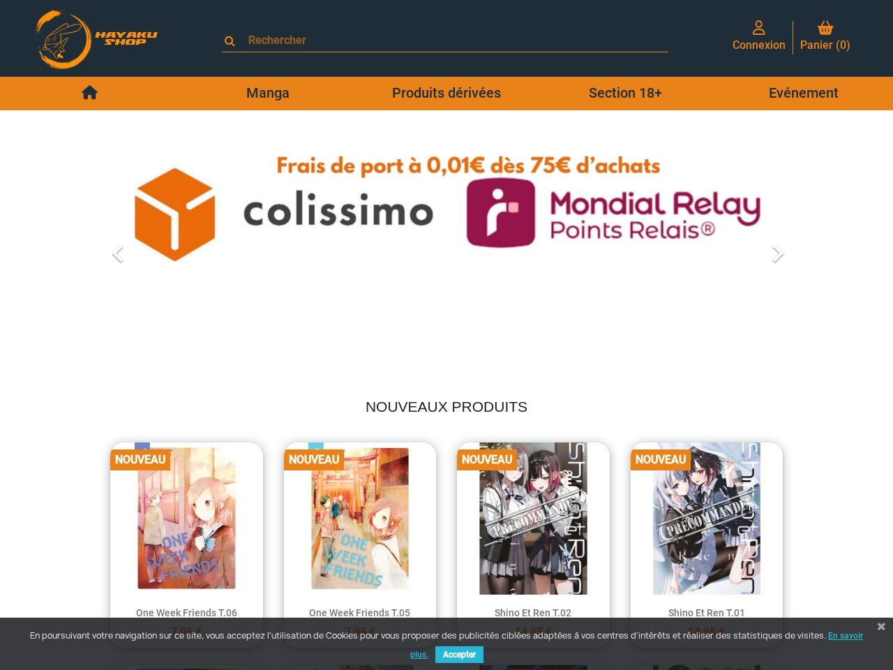 Hayaku Shop Mangas — Website Preview
