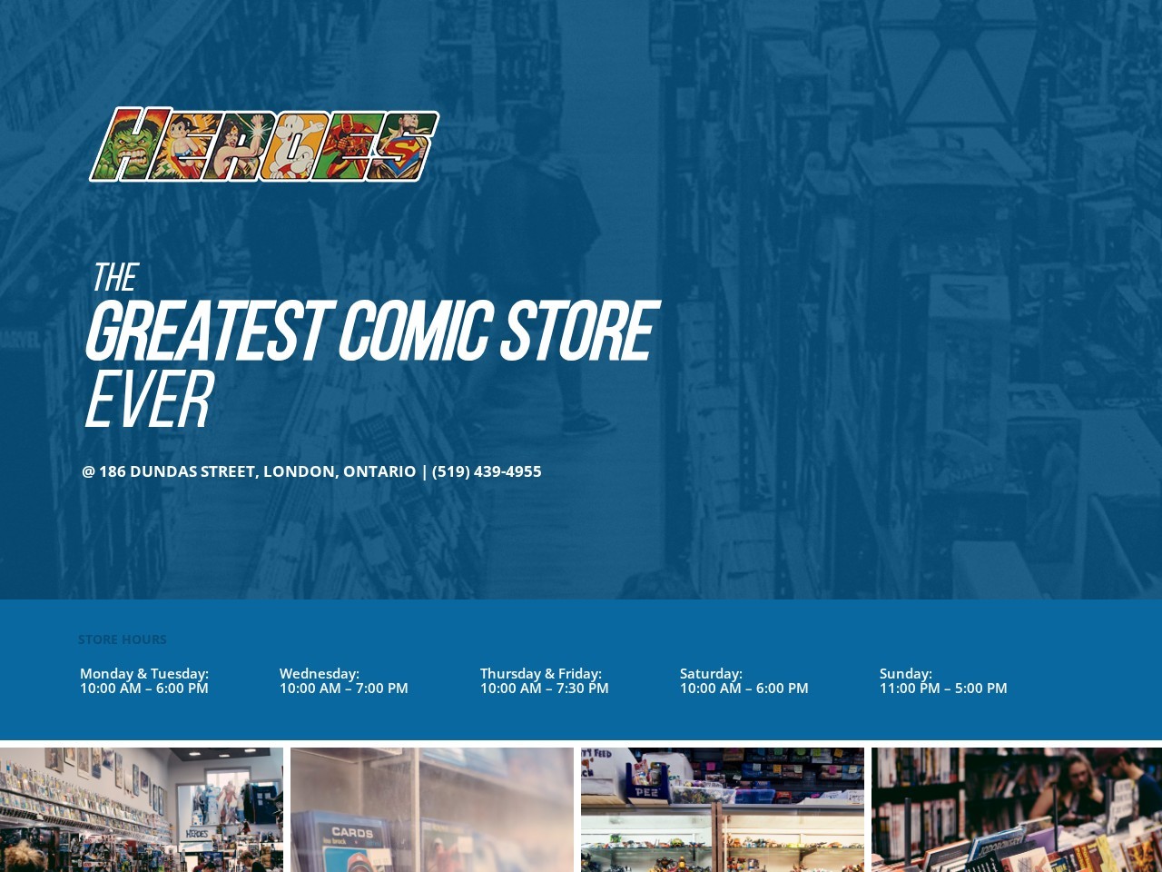 Heroes Comics — Website Preview