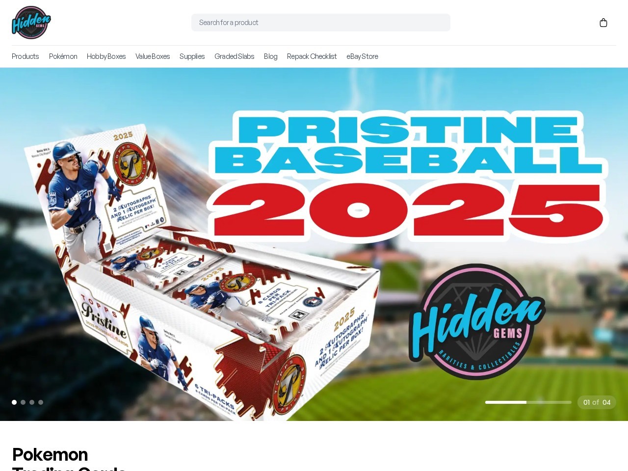 Hidden Gems Card Shop — Website Preview