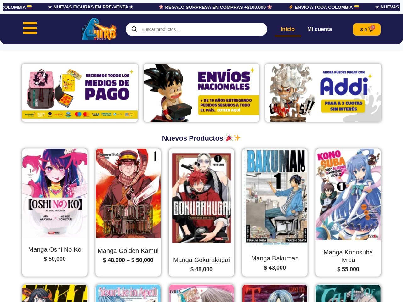 Hiro Tienda Anime — Website Preview