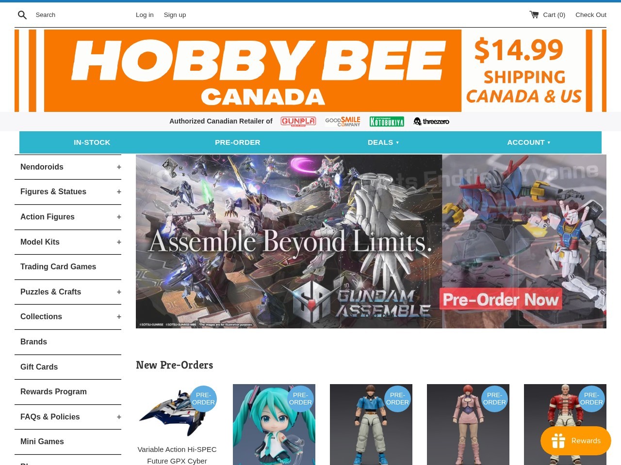 Hobby Bee Anime Figures & Collectibles — Website Preview