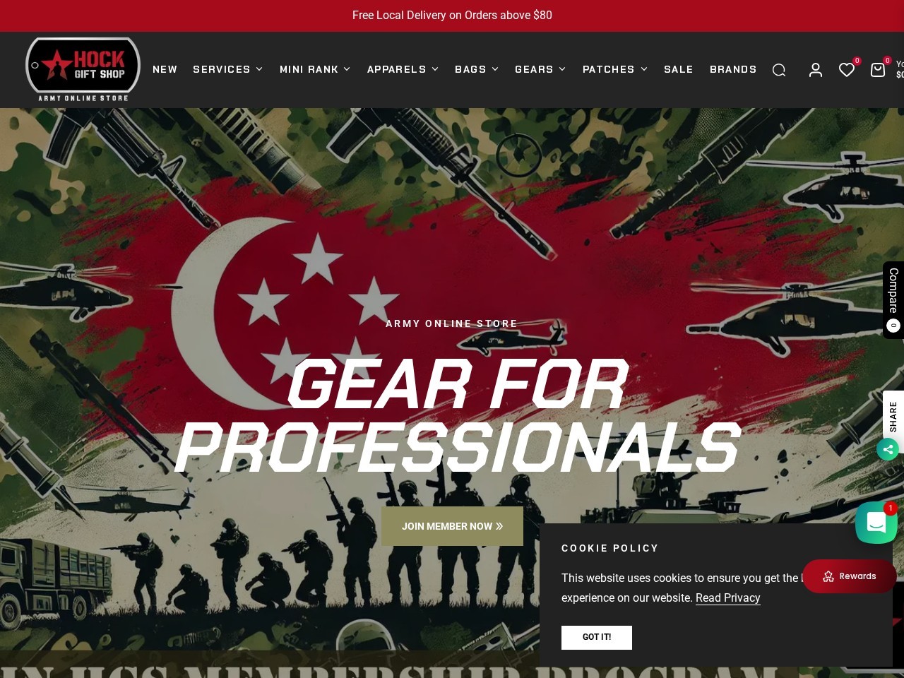 Hock Gift Shop — Website Preview