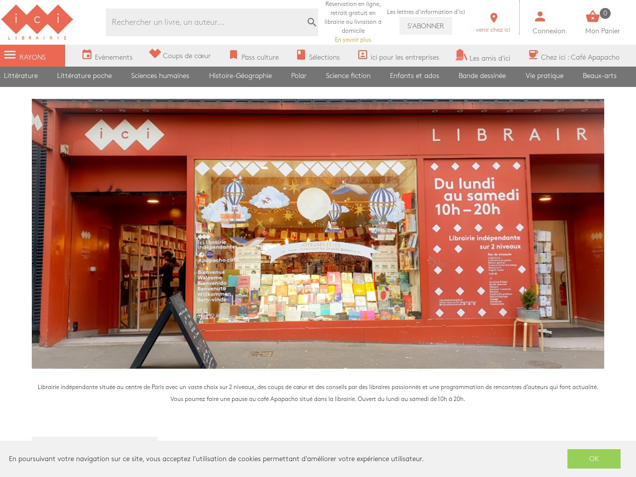 Ici independant bookstore — Website Preview