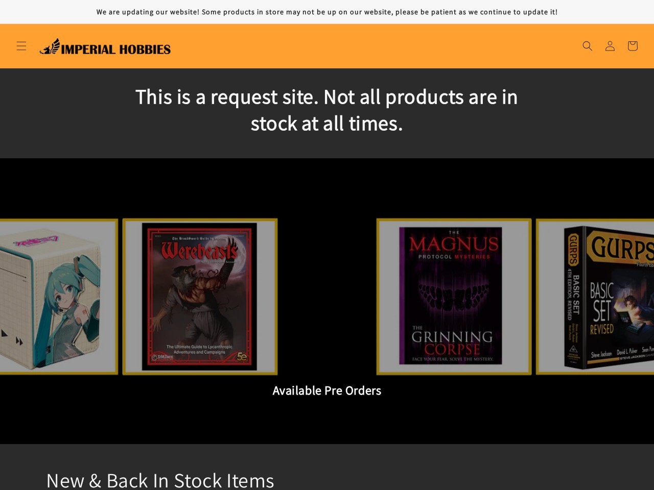 Imperial Hobbies Ltd — Website Preview