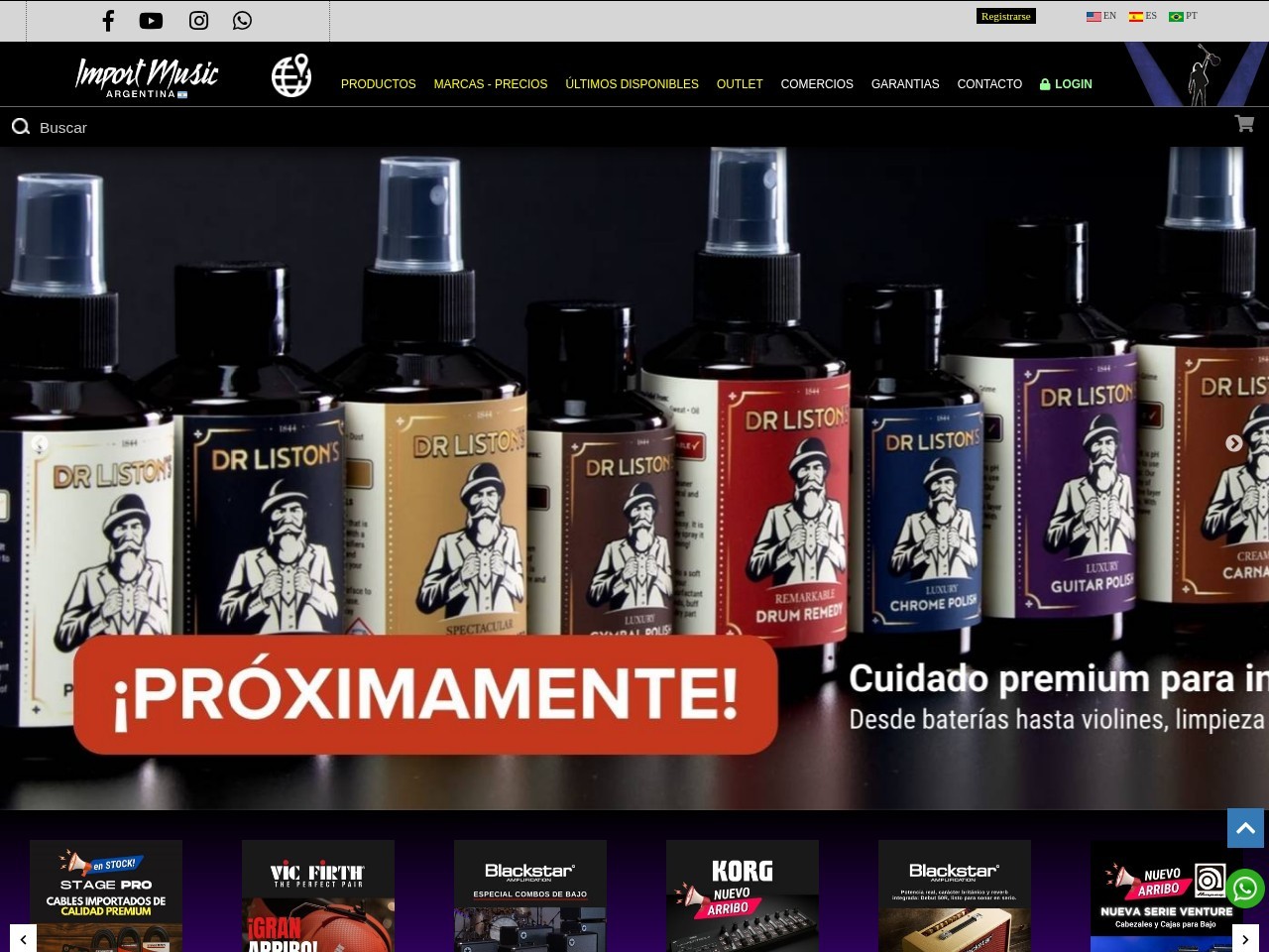 Import Music Argentina S.A. — Website Preview