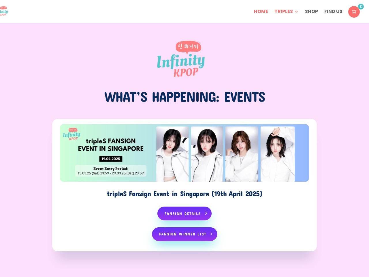 Infinity Kpop — Website Preview
