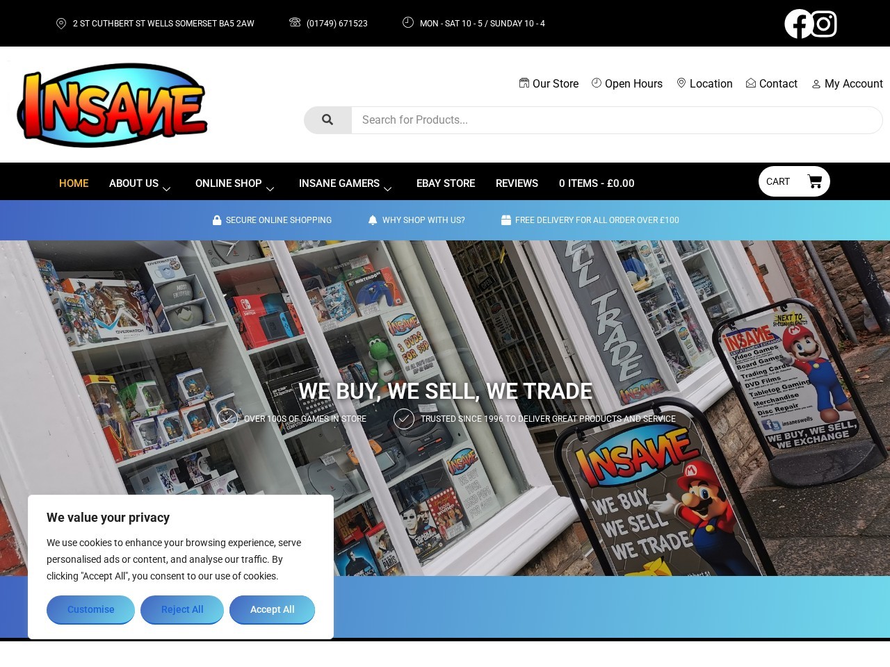 Insane Games — Website Preview