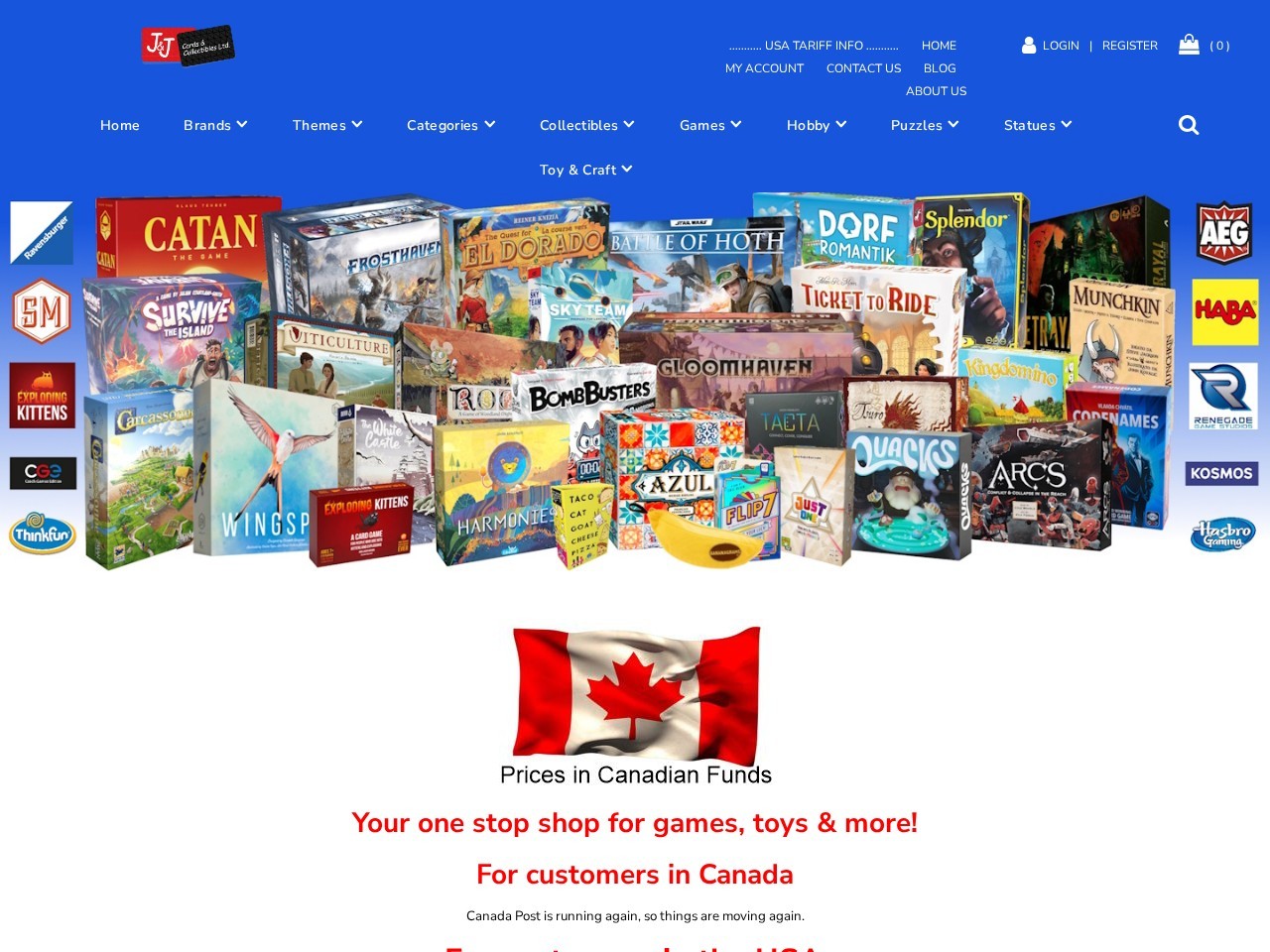 J & J Cards & Collectibles — Website Preview