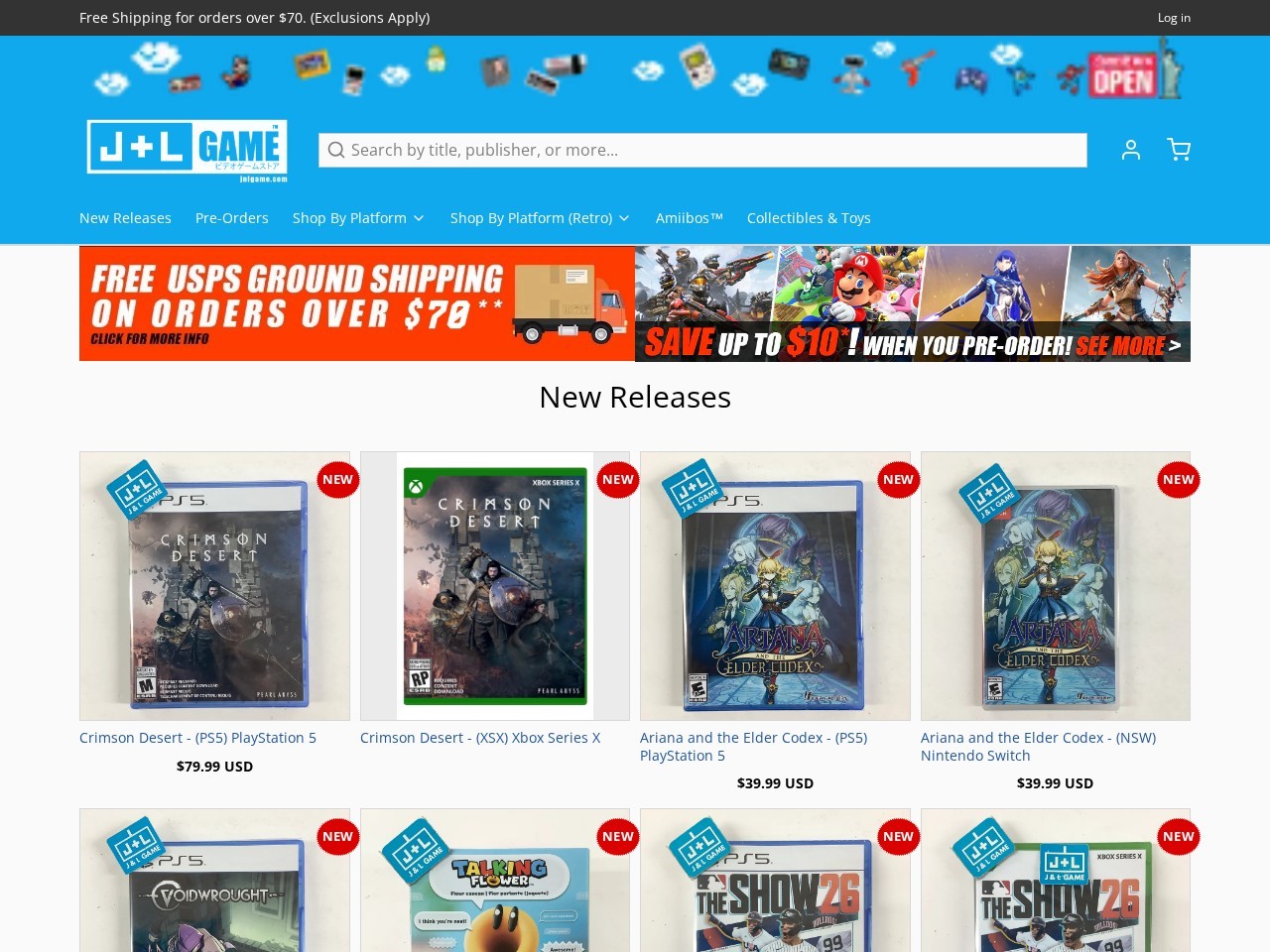 J & L Game — Website Preview