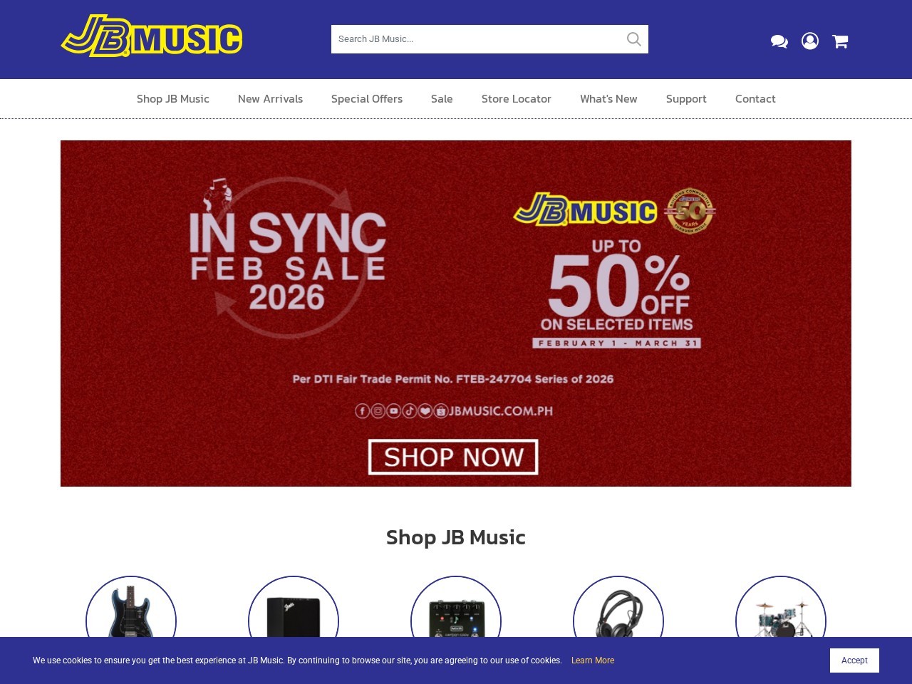 JB Music & Sports EDSA Flagship Store โ Website Preview