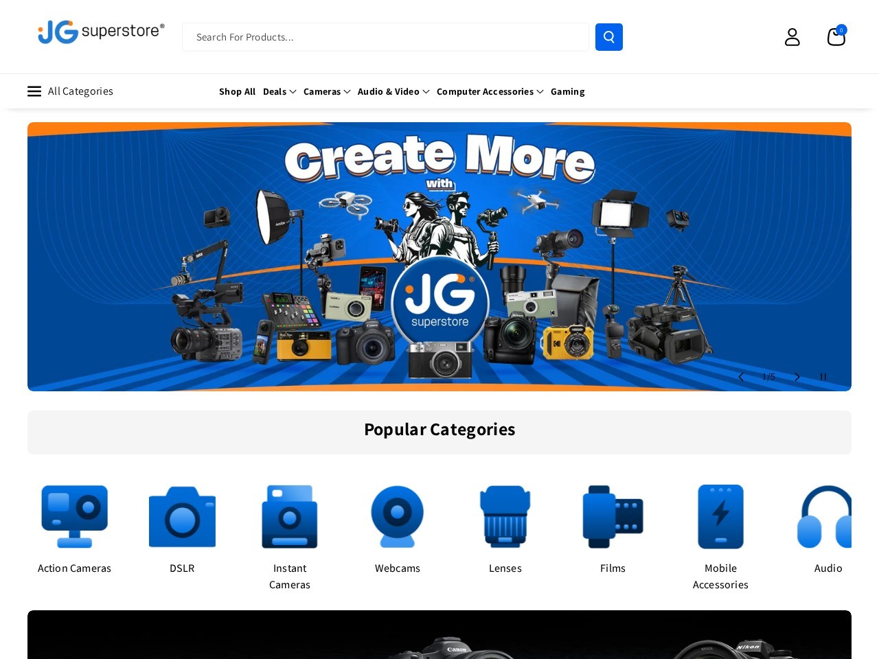 JG Superstore — Website Preview