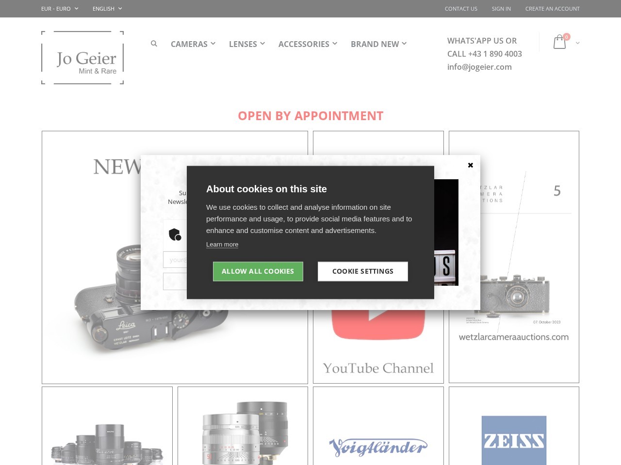 Jo Geier GmbH Mint & Rare — Website Preview