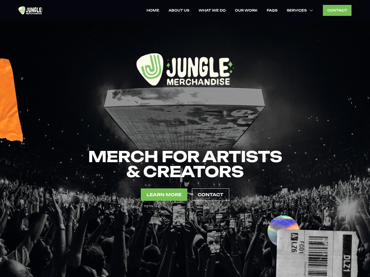 Jungle Merchandise — Website Preview
