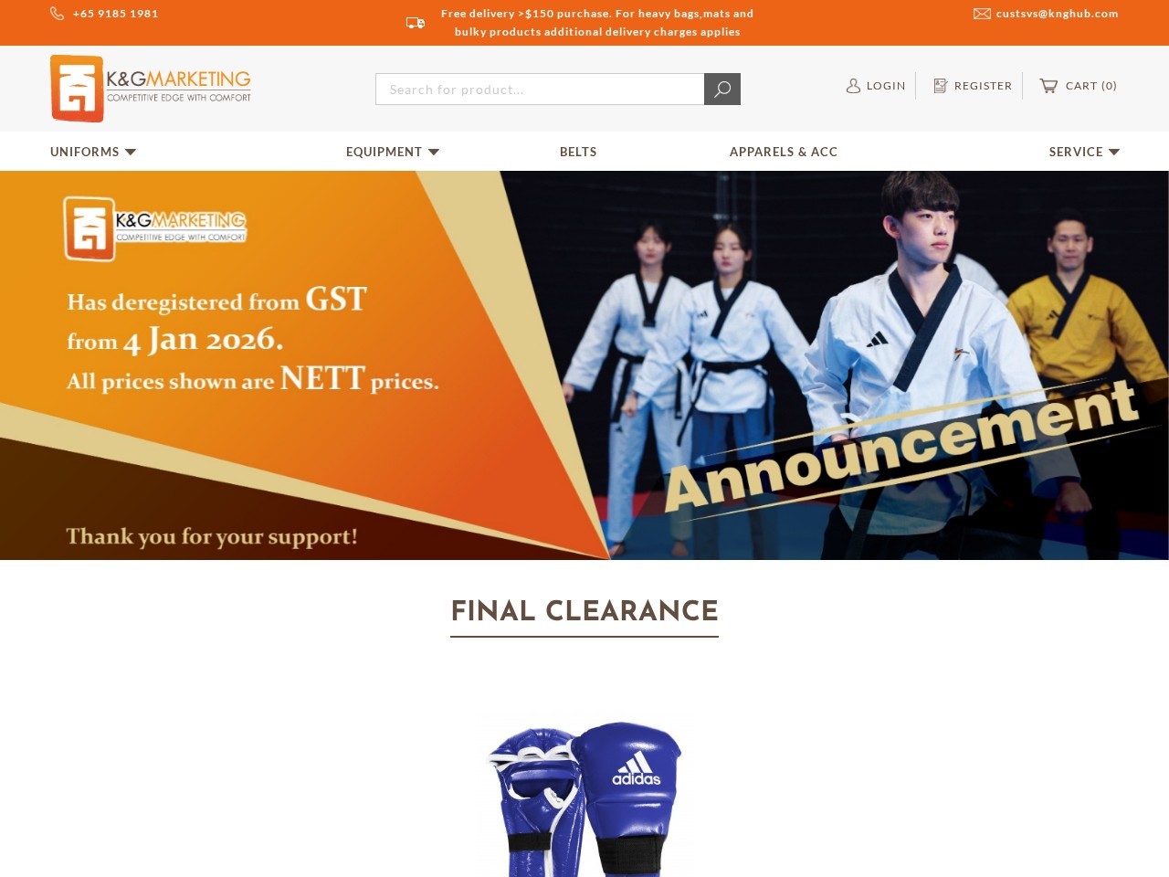 K&G Marketing Pte Ltd @IMM — Website Preview