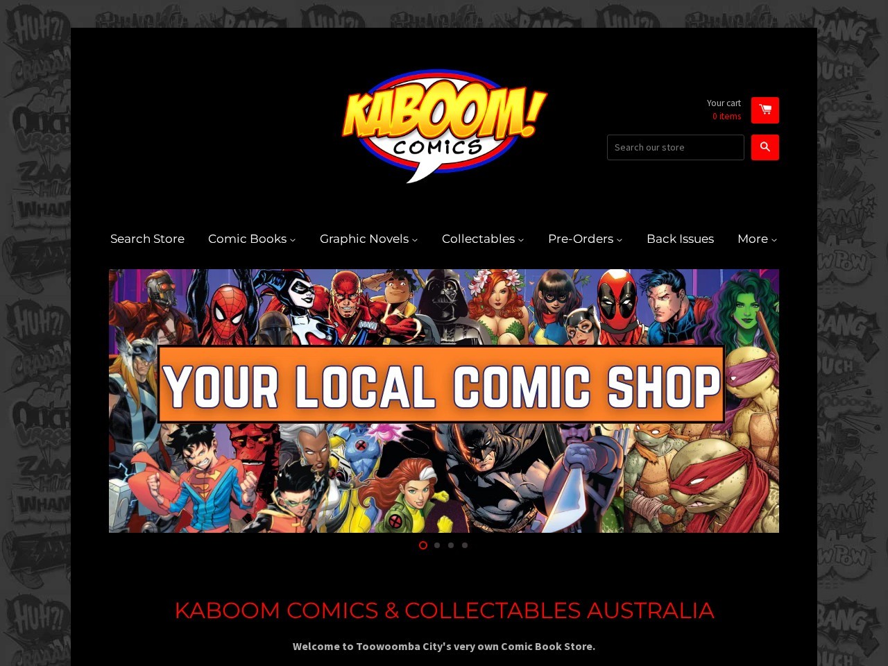 Kaboom Comics & Collectables — Website Preview