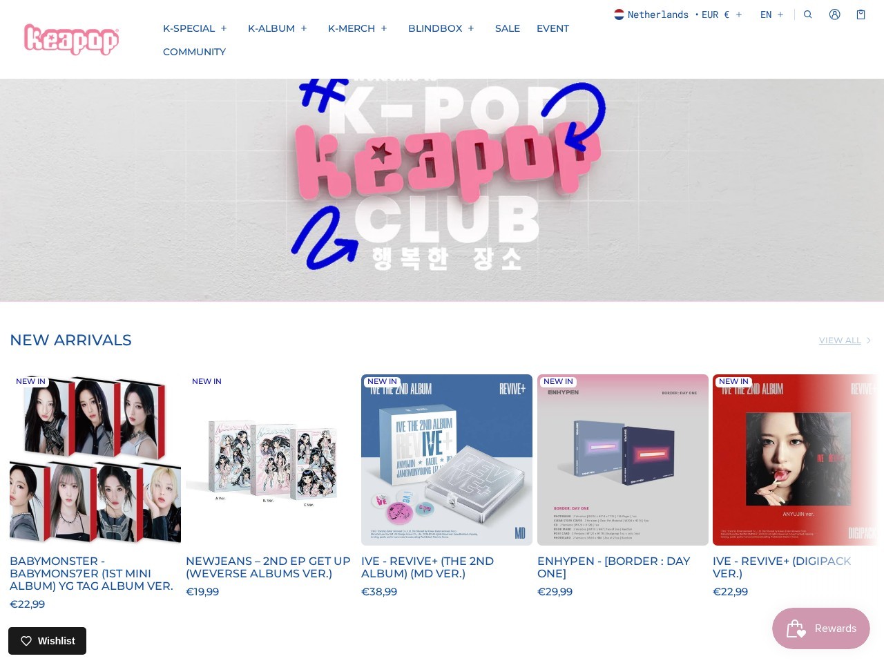 KEAPOP Blaak (Kpop store) — Website Preview