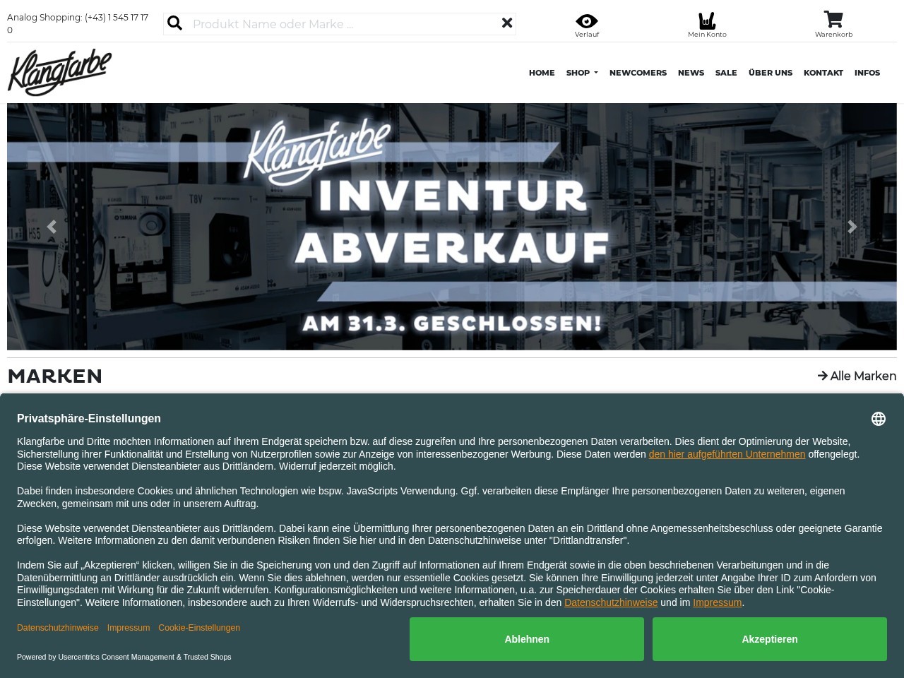 Klangfarbe — Website Preview