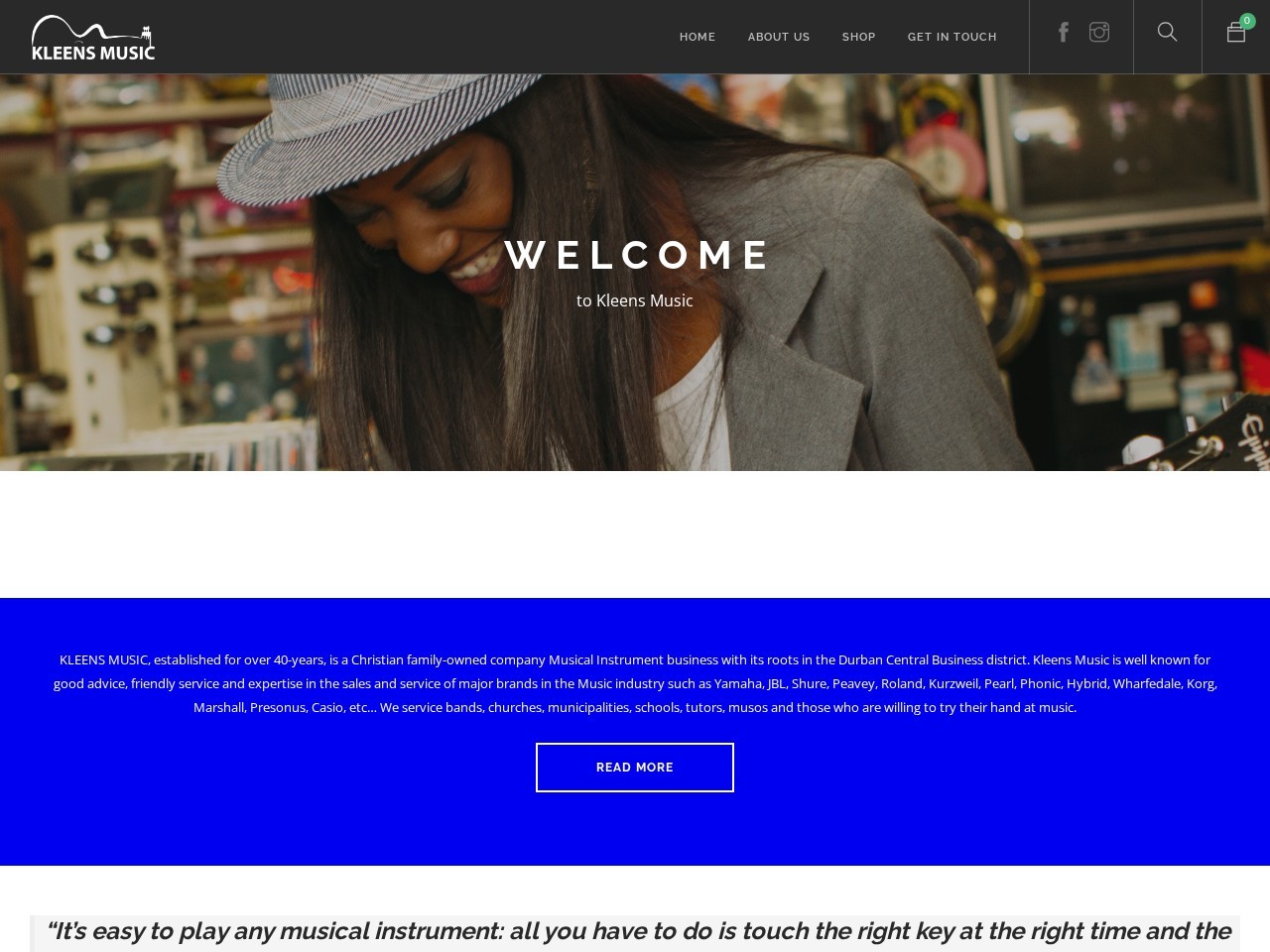 KLEENS MUSIC Durban Central and Durban North Umhlanga Rocks dr. — Website Preview