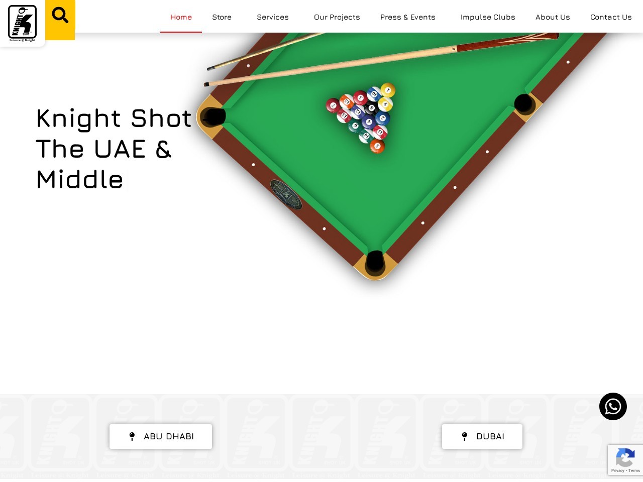 Knight Shot Dubai (Knight Cue Sports L.L.C.) โ Website Preview