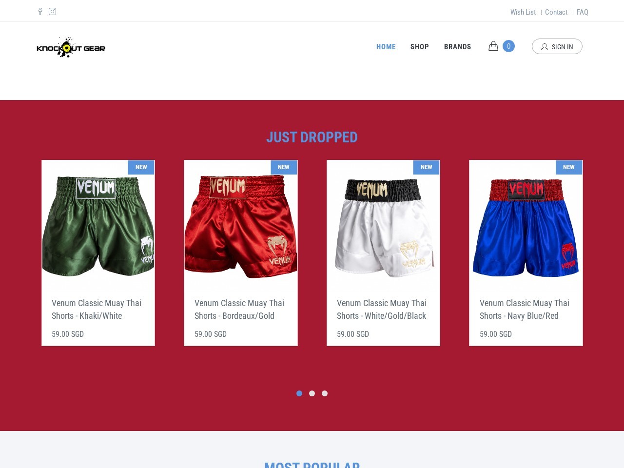 Knockout Gear — Website Preview
