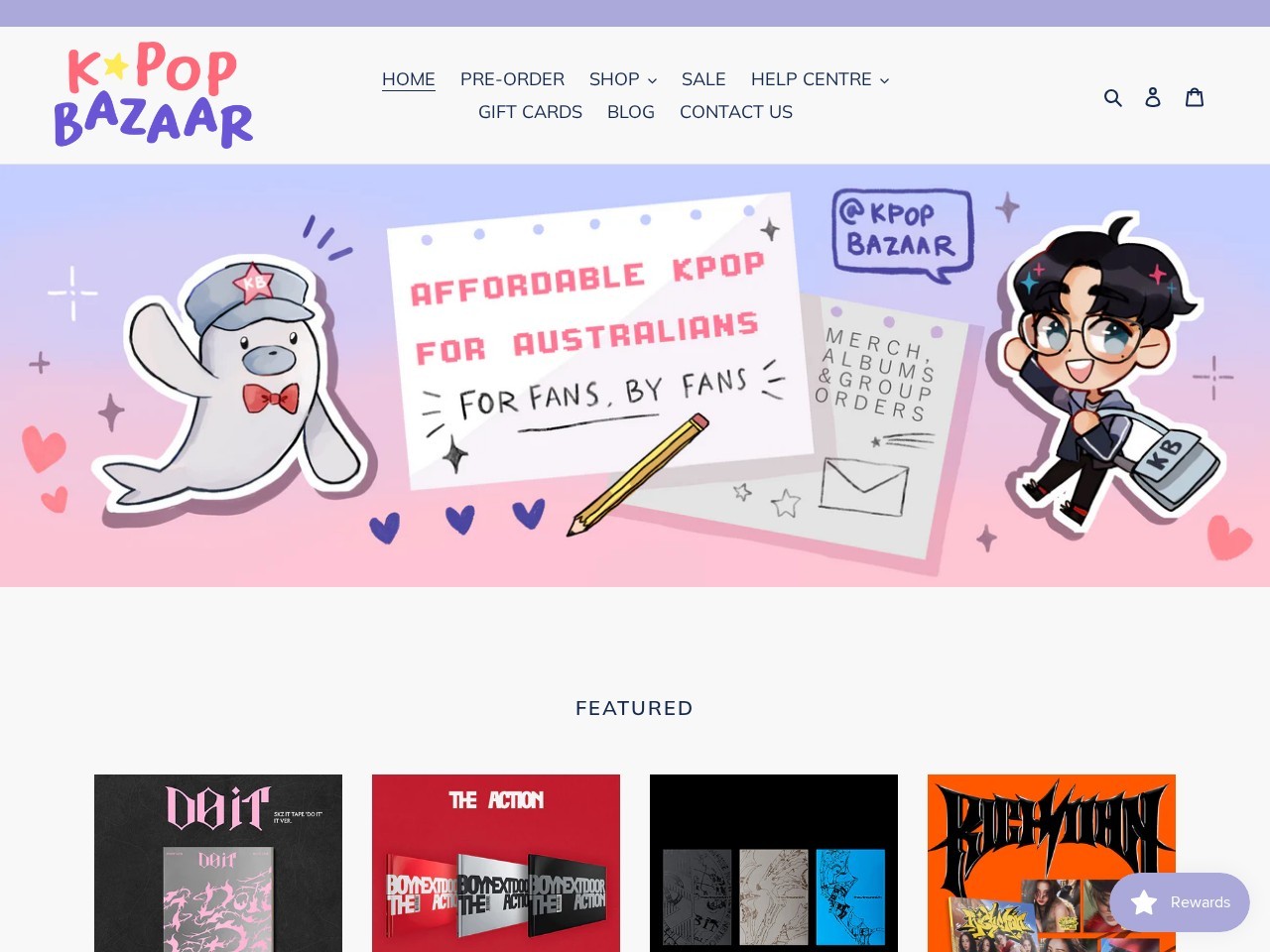 KPOP BAZAAR — Website Preview