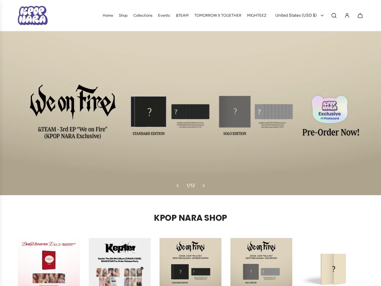 KPOP NARA NYC โ Website Preview