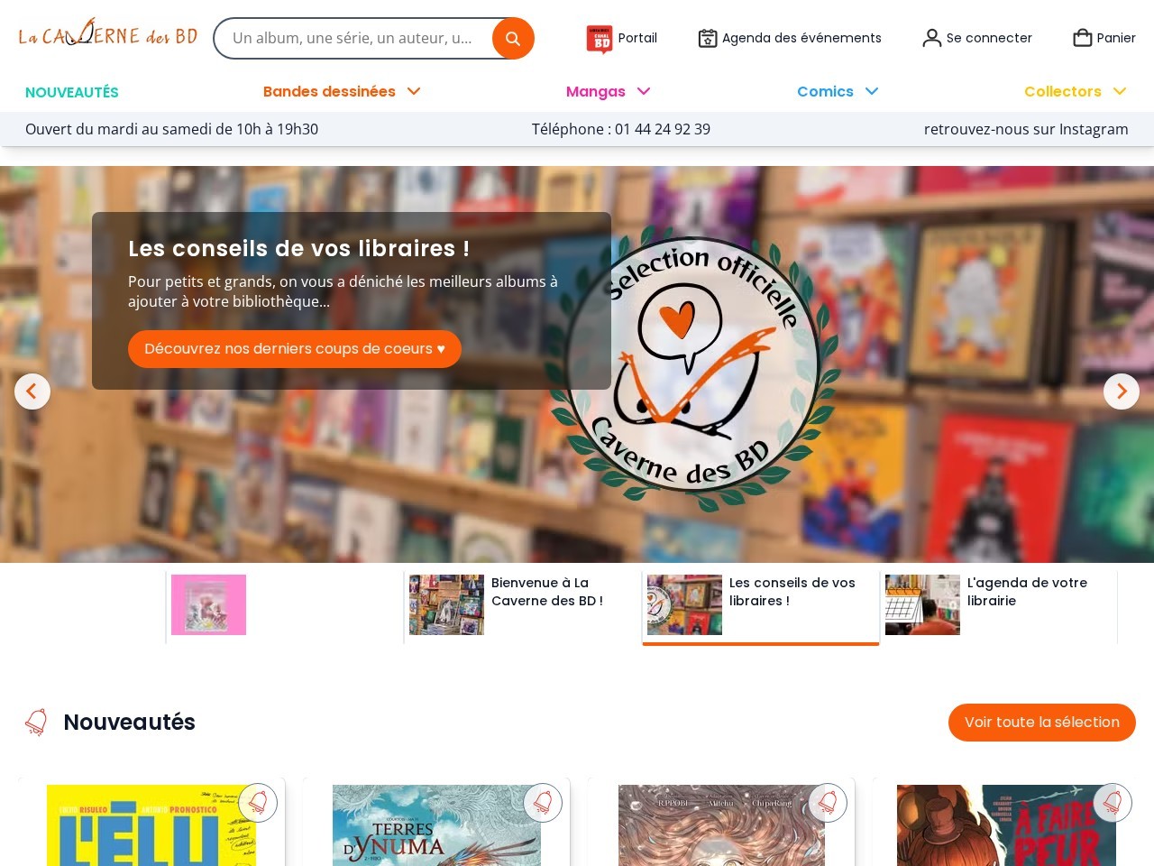 La Caverne des BD — Website Preview