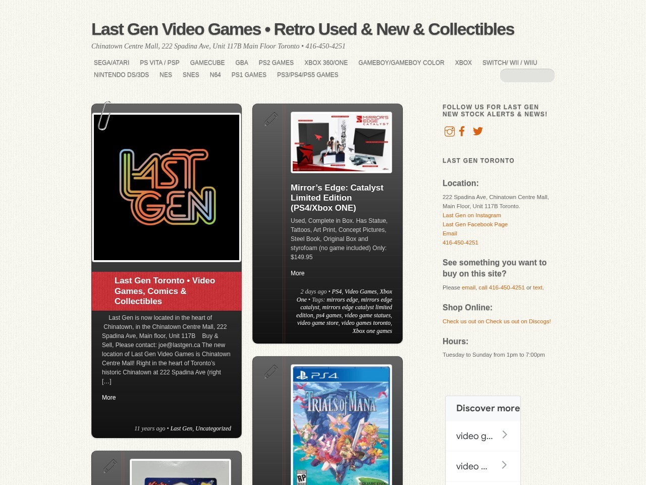 Last Gen Used Toronto — Website Preview