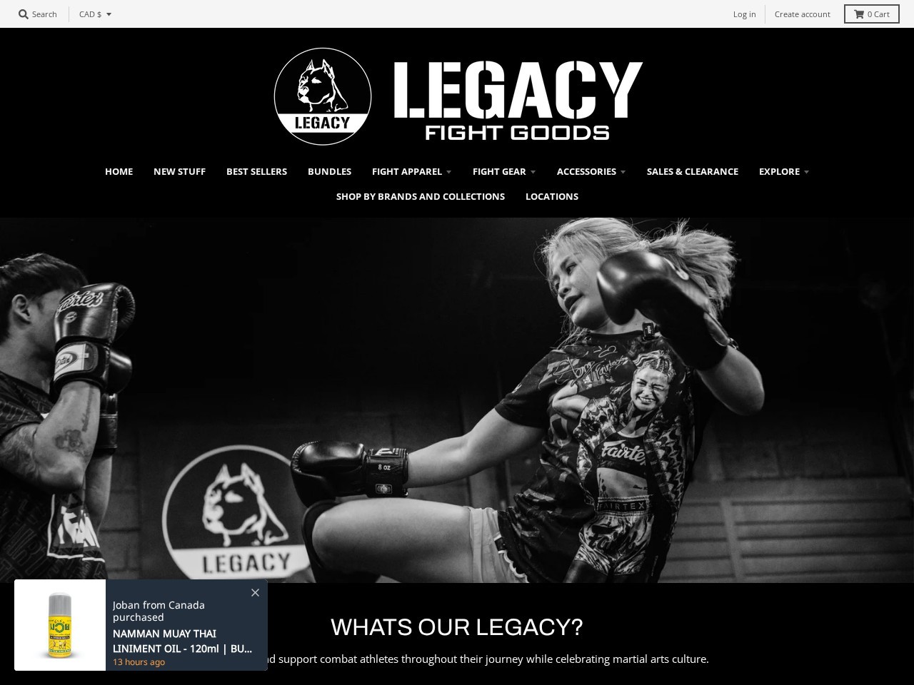 Legacy Fight Goods – Boxing, Muay Thai & BJJ Gear — Website Preview
