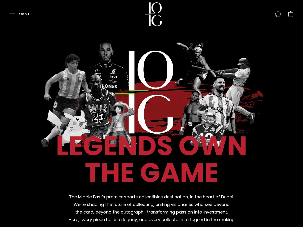 Legends Own The Game — Website Preview