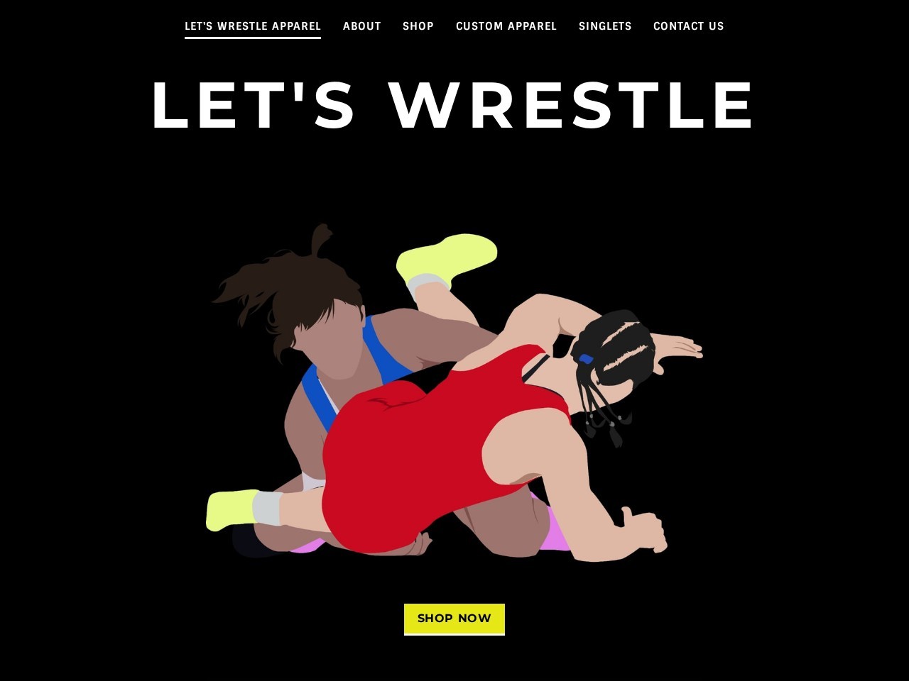 Let's Wrestle Apparel — Website Preview