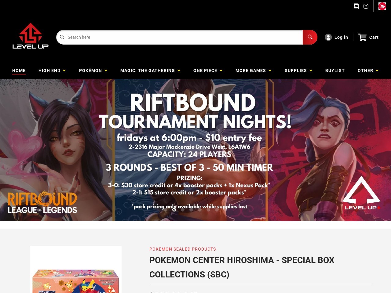 Level Up Games Canada — Website Preview