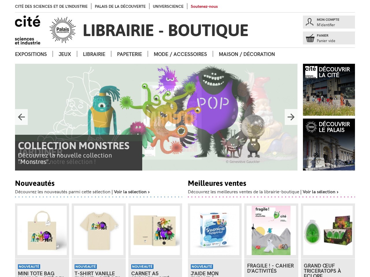 Librairie-Boutique de la Cité des Sciences et de l'Industrie — Website Preview