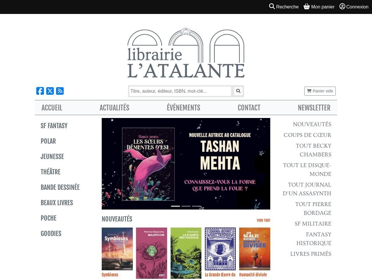 Librairie L’Atalante — Website Preview