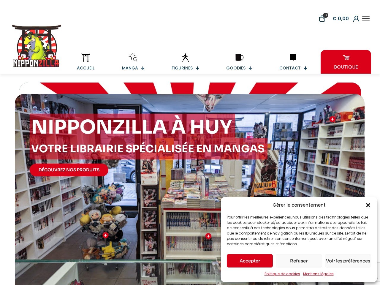Librairie Nipponzilla - Vente mangas, TCG et figurines — Website Preview