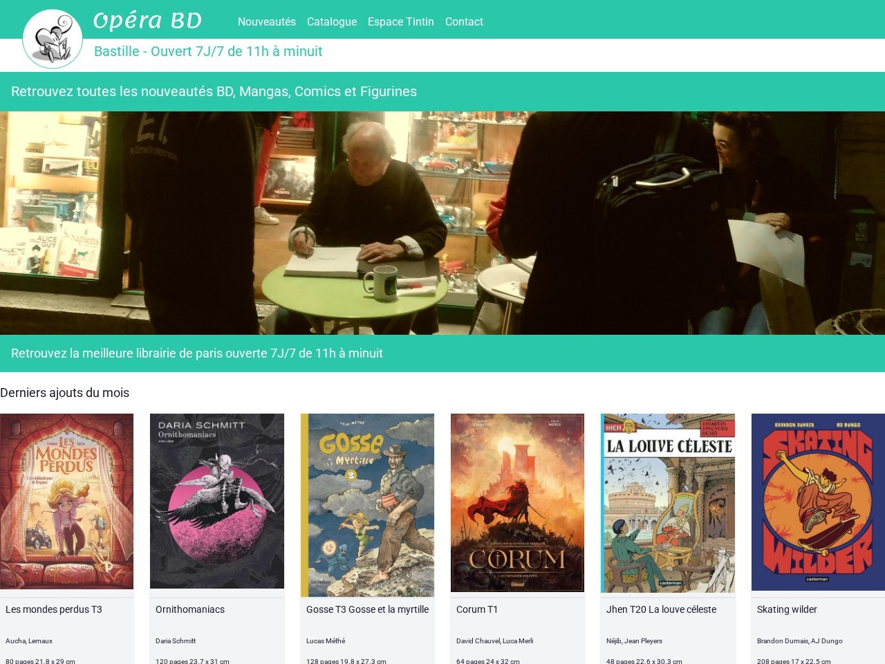 Librairie Opéra BD — Website Preview