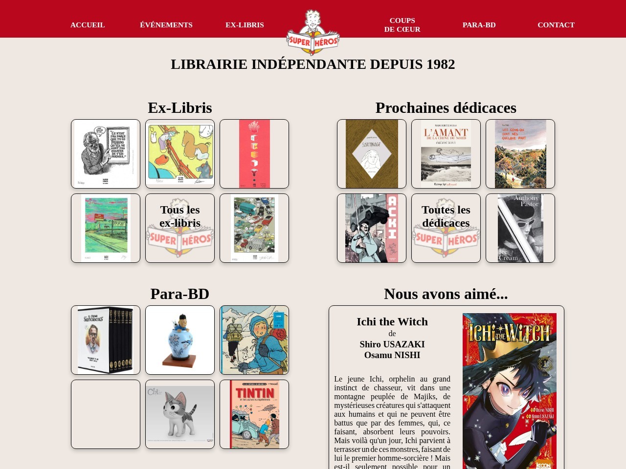 Librairie Super-héros — Website Preview