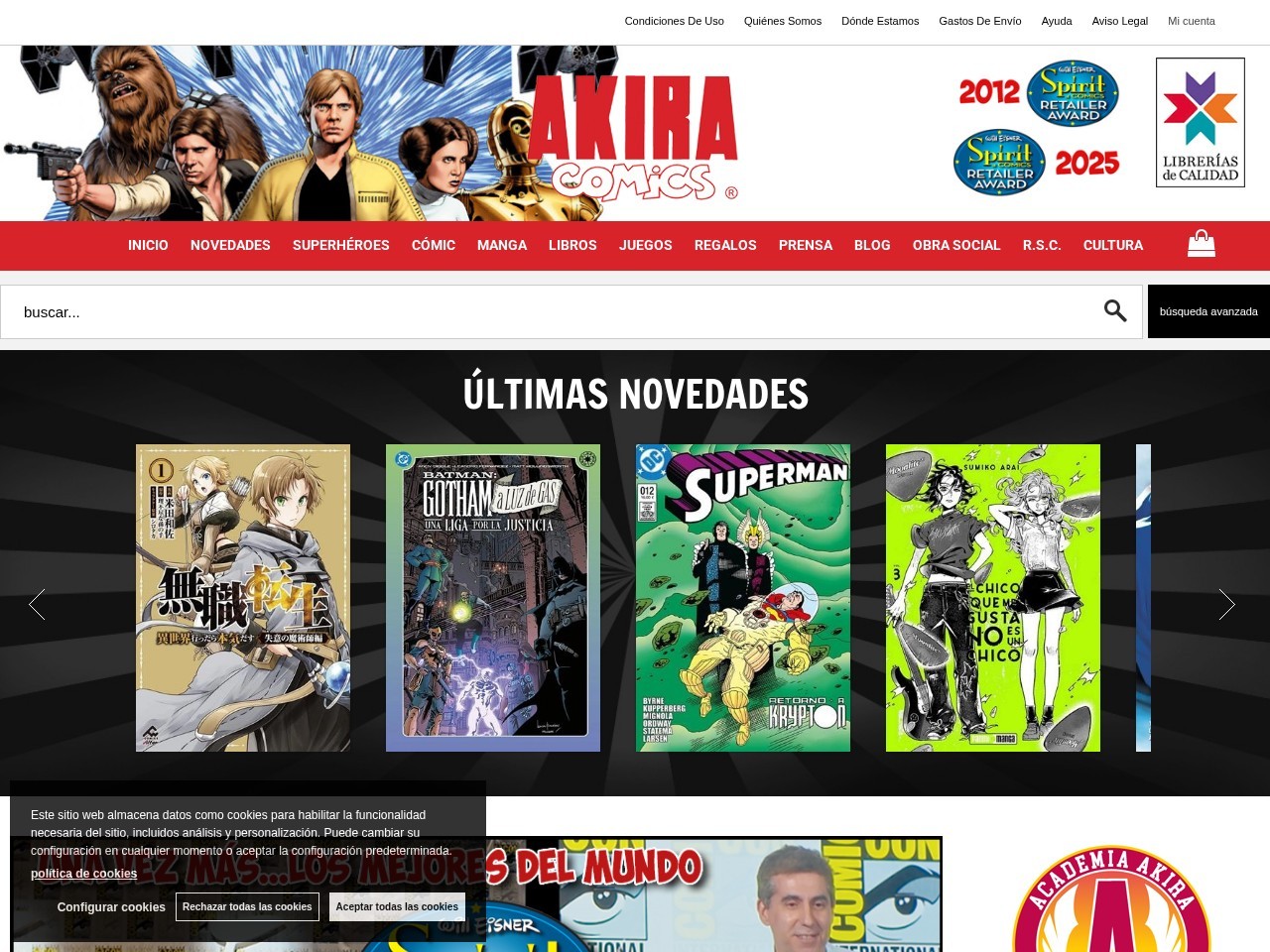Librería Akira Comics — Website Preview