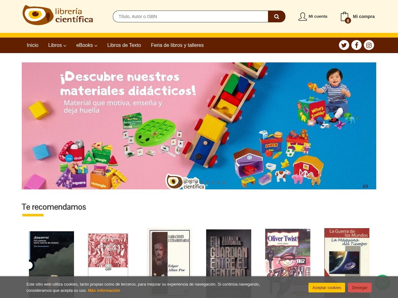 Librería Científica — Website Preview