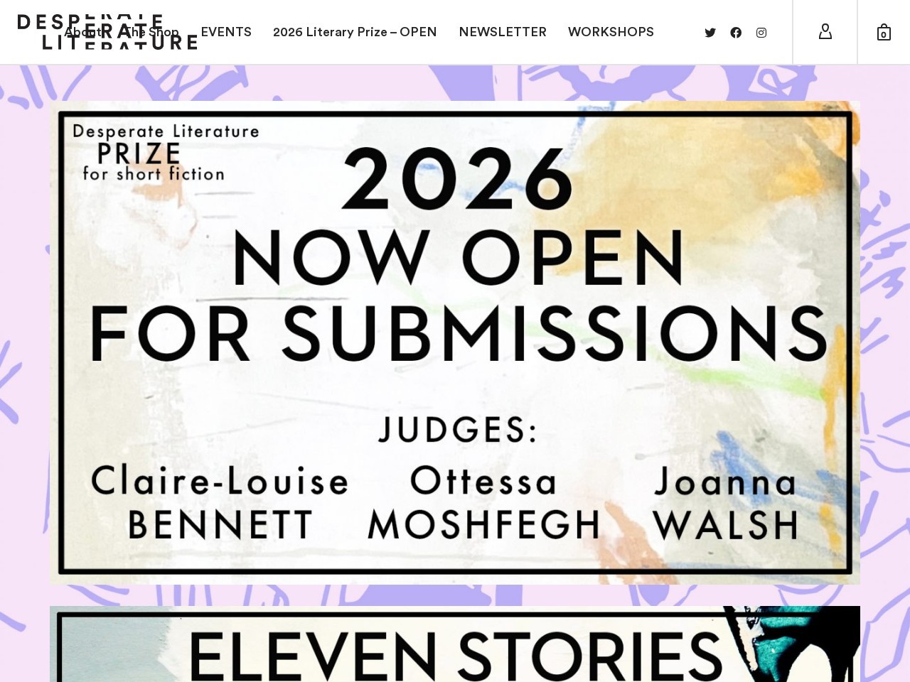 Librería Desperate Literature (Bookshop) — Website Preview