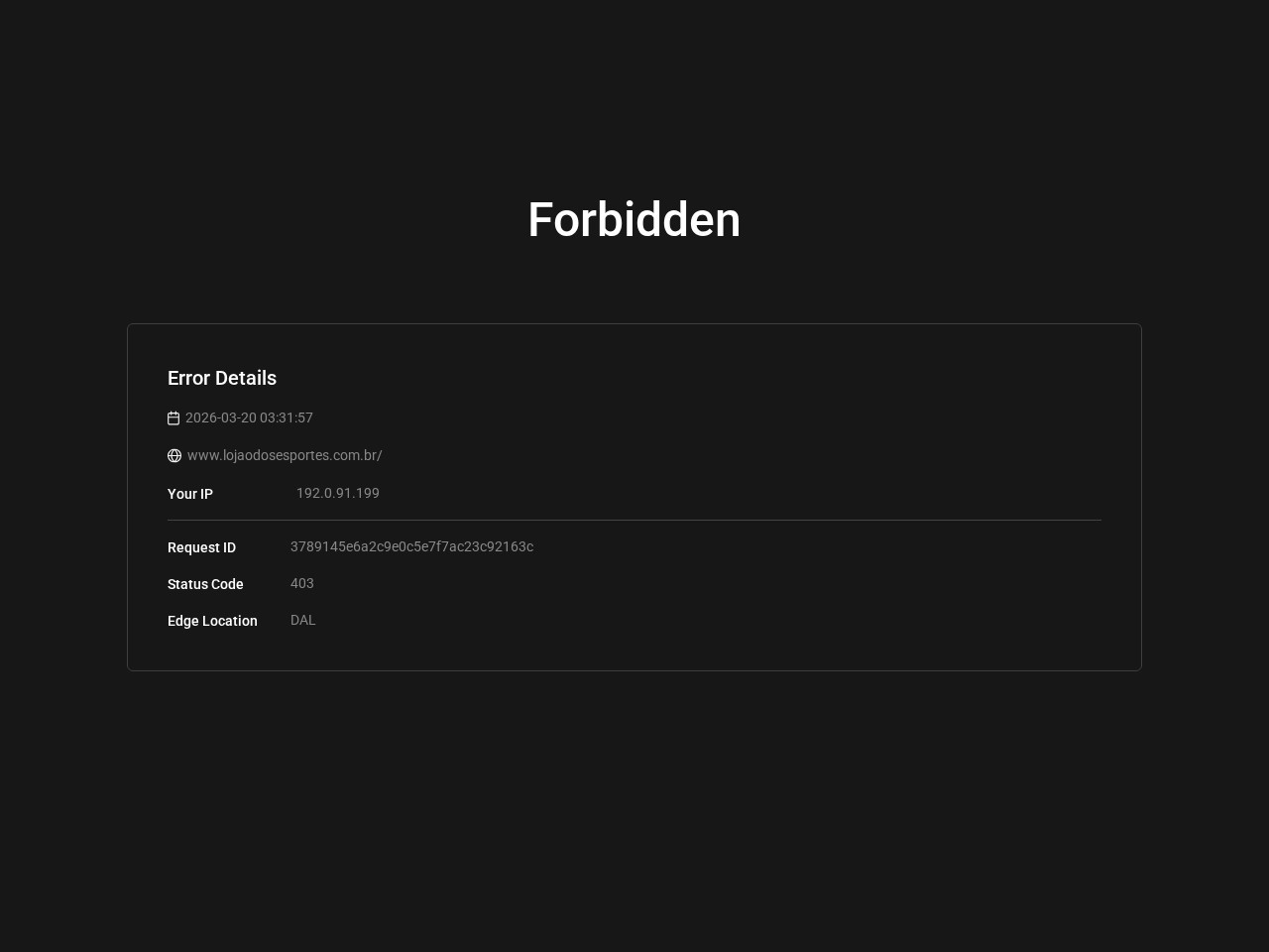 Lojão dos Esportes — Website Preview