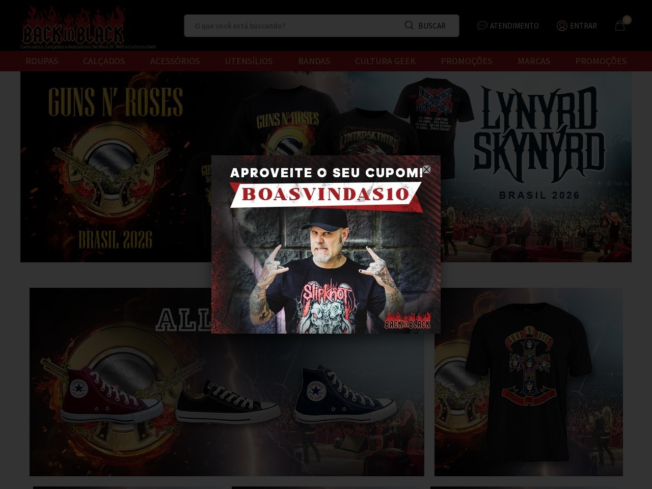 Loja Back in Black — Website Preview