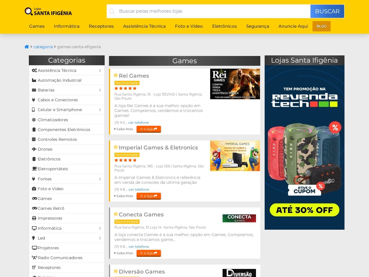 LOJA DE GAMES SANTA EFIGENIA — Website Preview