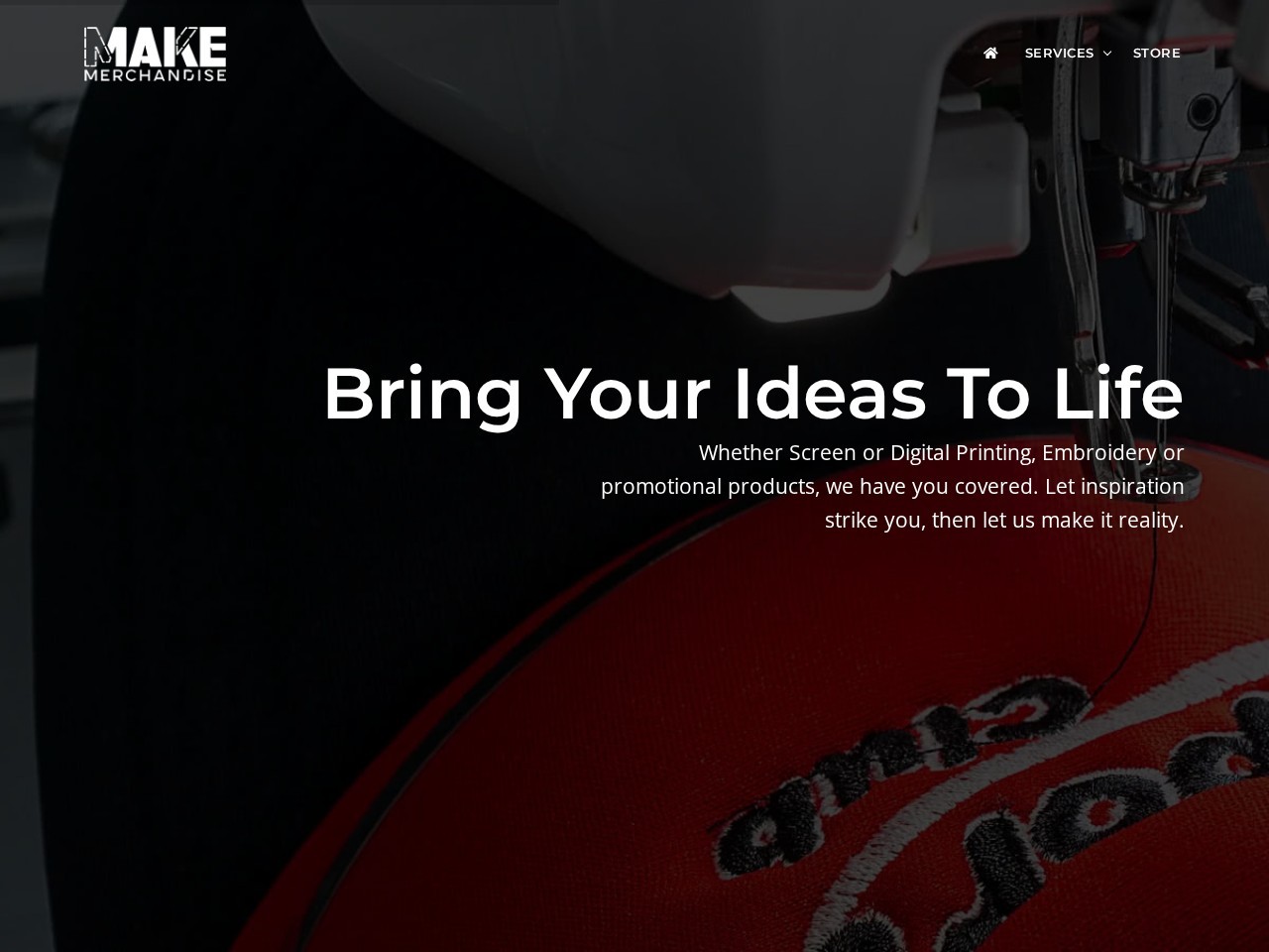 Make Merchandise | Screen Printing — Website Preview