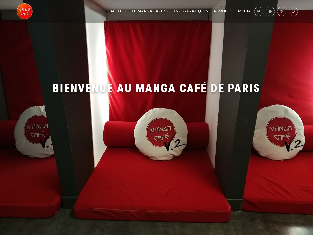 Manga café V2 — Website Preview