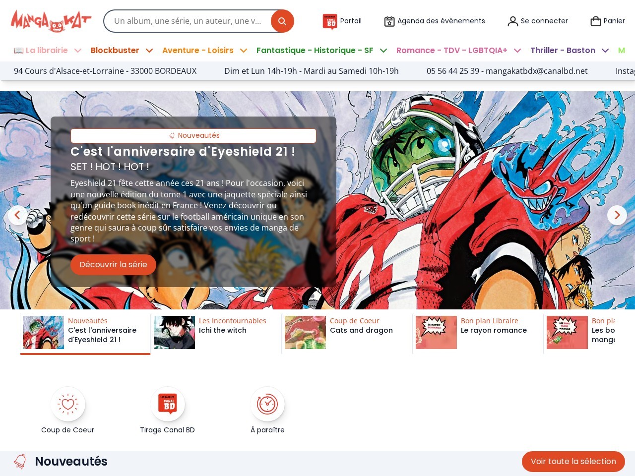 MANGA KAT Librairie — Website Preview